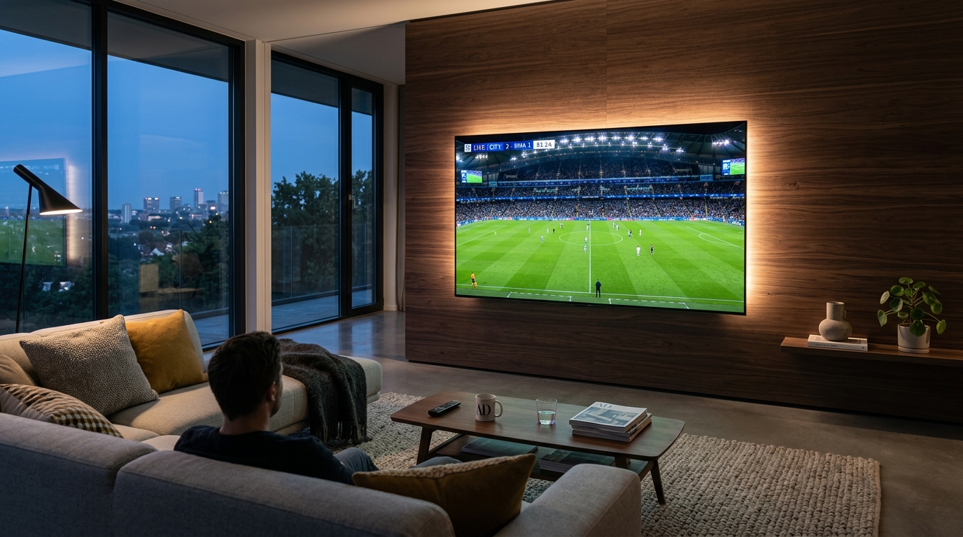 Television showing the YourFlix interface